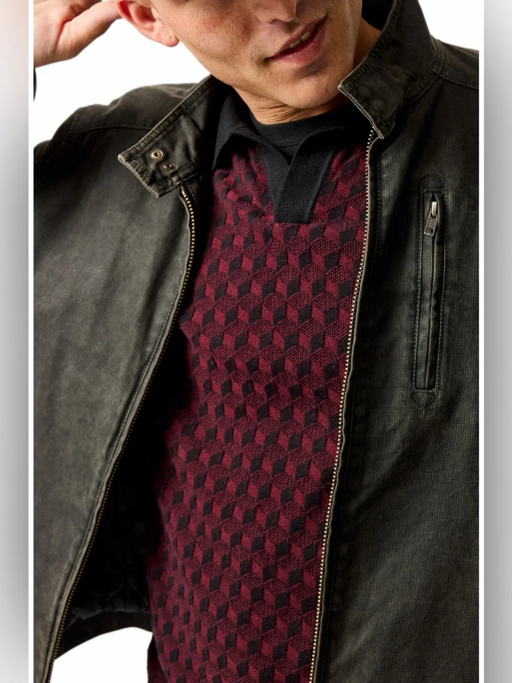 RODD & GUNN THE JACK JACKET BRACKEN CHARCOAL MENS LARGE